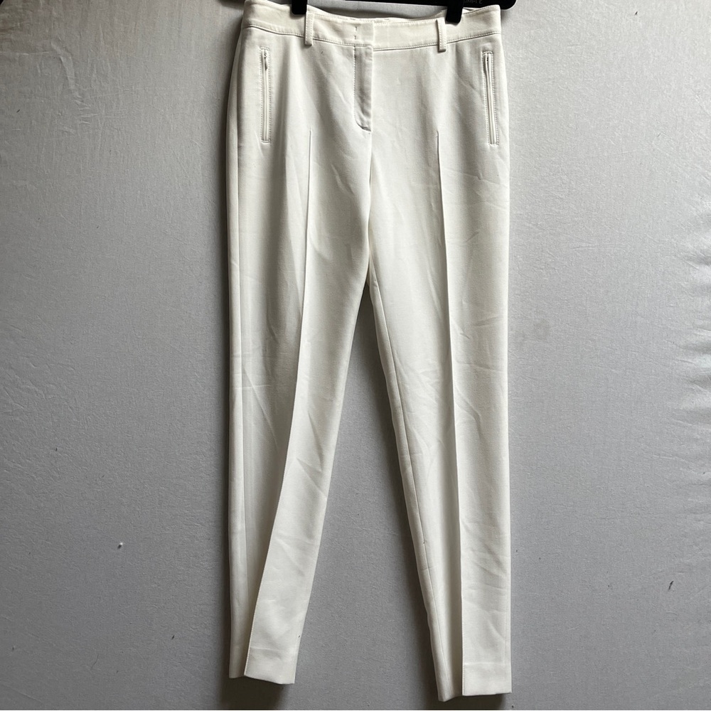 Akris Punto Cream High Waisted Slim Ankle Pants US 8